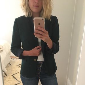 J Crew Hunter Green School Boy Blazer